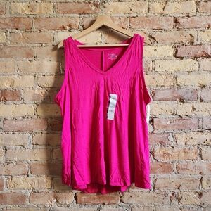 NWT Time And Tru Pink High Low Tank Top Size XXL